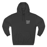 "Peace Can't Wait" Embroidered Three-Panel Fleece Hoodie
