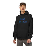 "Love Anyway" Royal Blue Embroidered Relaxed Hoodie