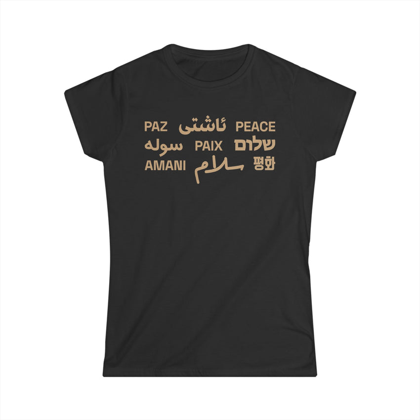 "Peace" Multi-Language Women's Softstyle Tee