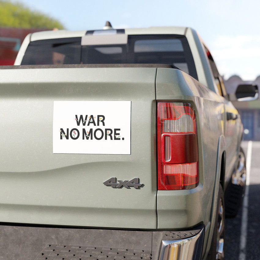 "War No More" Floral Car Magnet