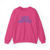 "Love Anyway"  Collegiate Royal Blue Embroidered Unisex Crewneck Sweatshirt