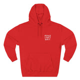 "Peace Can't Wait" Embroidered Three-Panel Fleece Hoodie