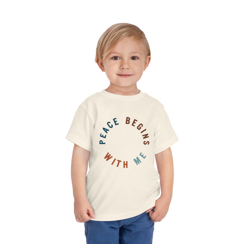 "Peace Begins With Me" Toddler Short Sleeve Tee