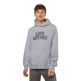 "Love Anyway" Collegiate Embroidered Relaxed Hoodie