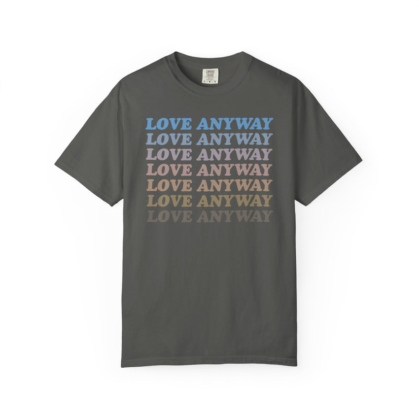 "Love Anyway" Vintage Waterfall Unisex Garment-Dyed T-shirt