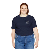 "Peace Can't Wait" Embroidered Unisex Jersey Short Sleeve T-Shirt