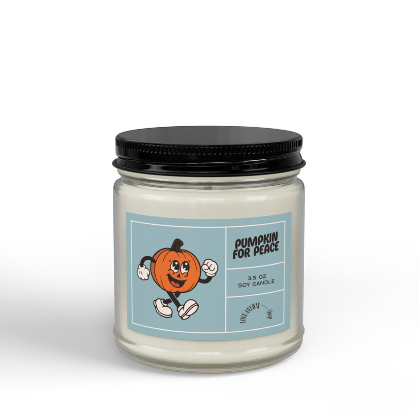 "Pumpkin for Peace" Scented Soy Candle with Black Lid
