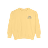 "Love Anyway" Royal Blue Embroidered Pocket Square Unisex Garment-Dyed Sweatshirt