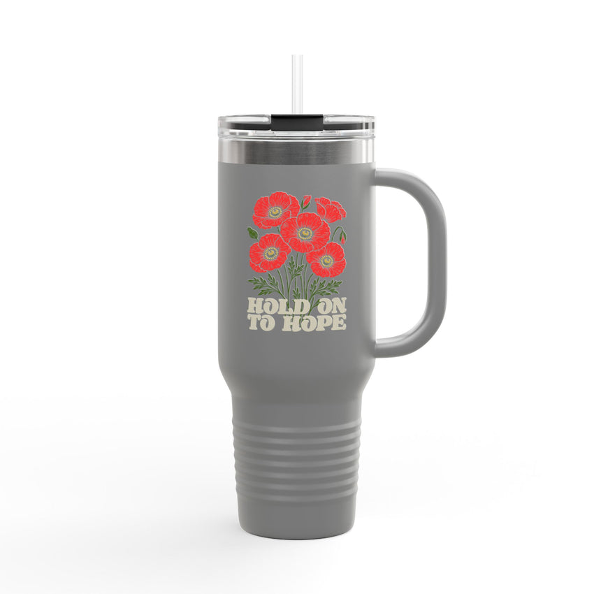 "Hold on to Hope" Insulated Travel Mug, 40oz