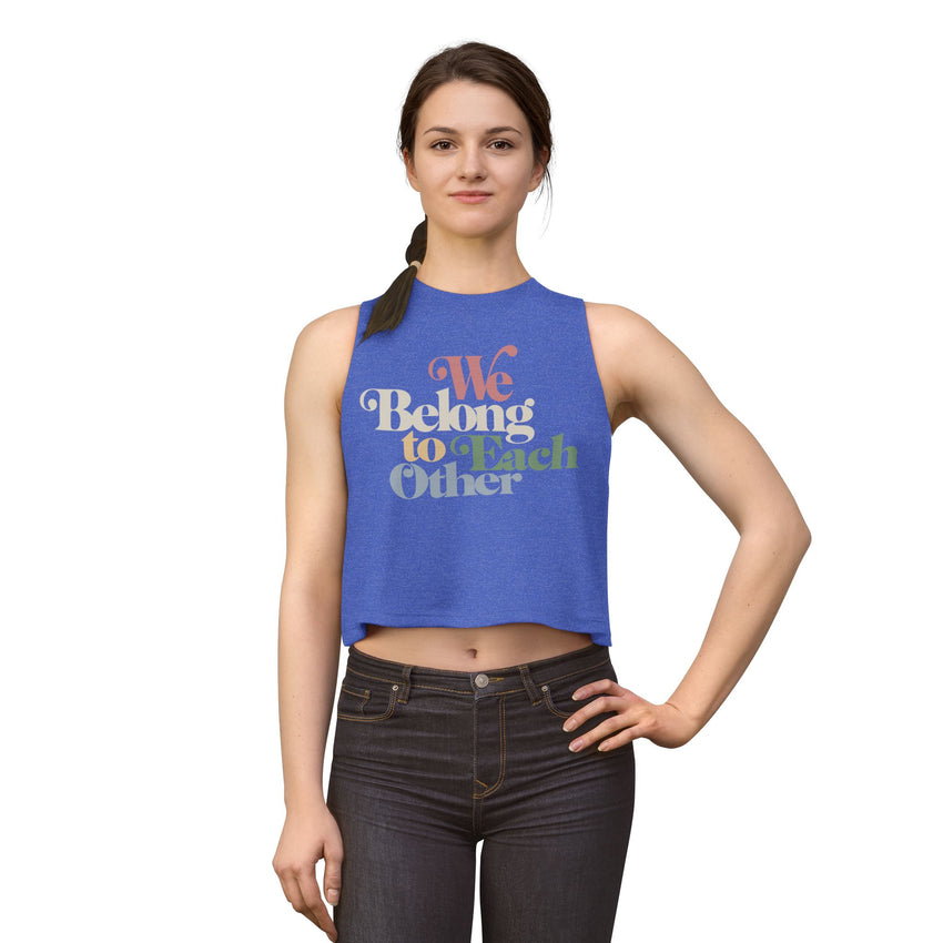 "We Belong To Each Other” Vintage Women's Crop Top