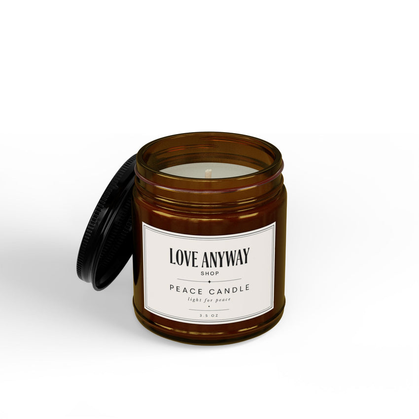 Peace Candle with Black Lid