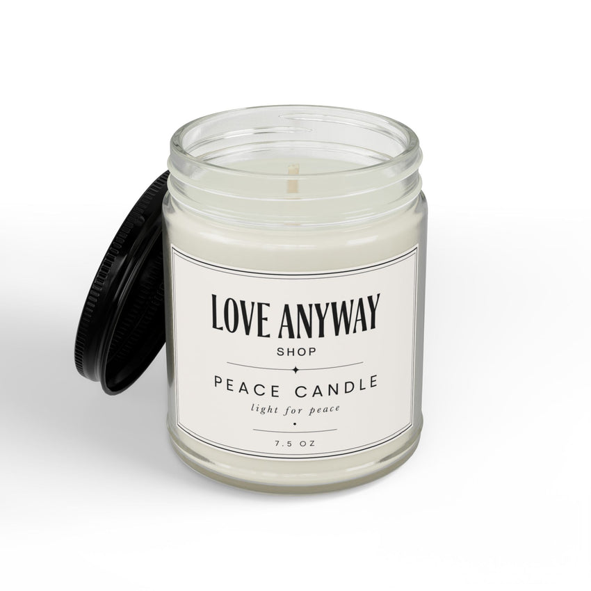 Peace Candle with Black Lid