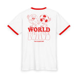 World Peace and Soccer Staple Ringer Tee