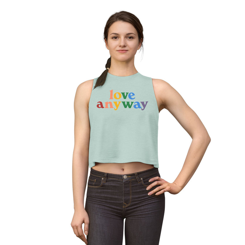 "Love Anyway" Pride Women's Crop Top