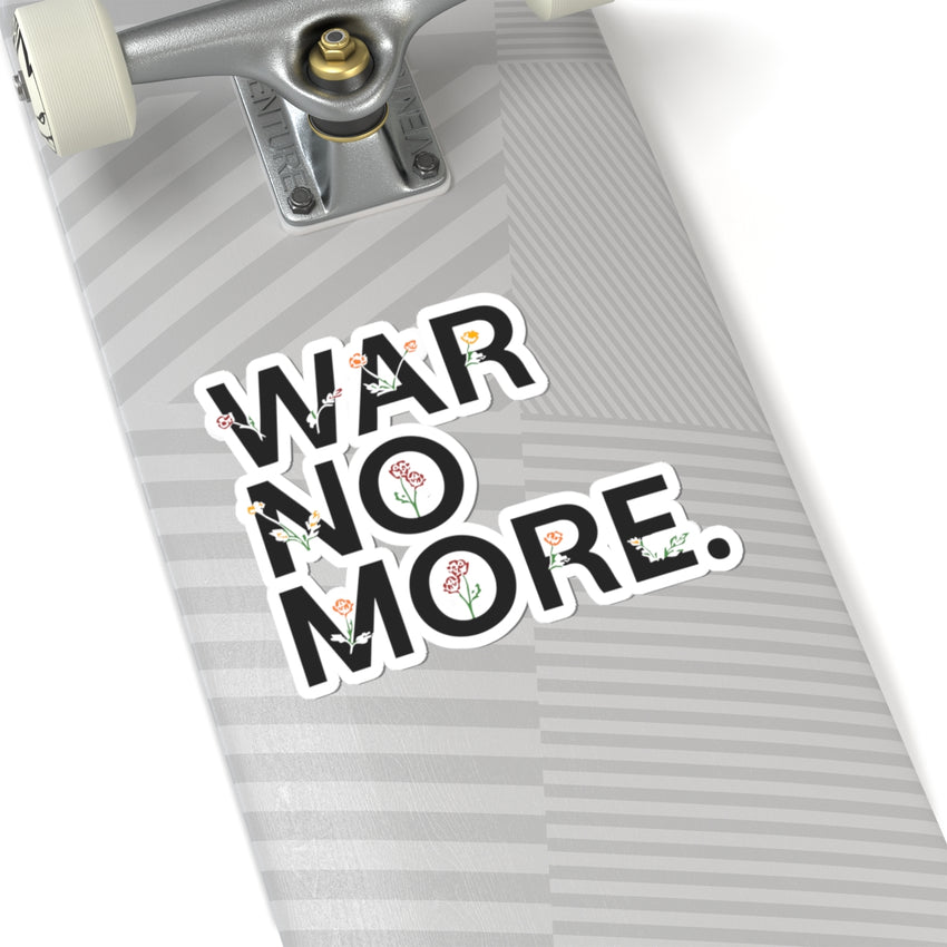 War No More Floral Kiss-Cut Sticker