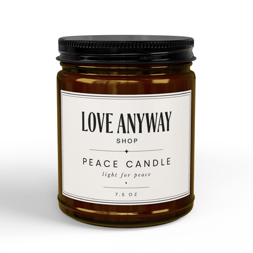 Peace Candle with Black Lid