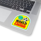 World Peace World and Soccer Ball Arch Kiss-Cut Stickers
