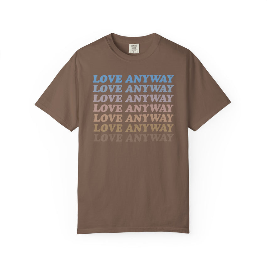 "Love Anyway" Vintage Waterfall Unisex Garment-Dyed T-shirt