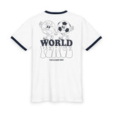 World Peace and Soccer Staple Ringer Tee