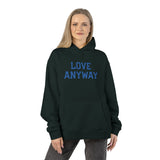 "Love Anyway" Royal Blue Embroidered Relaxed Hoodie