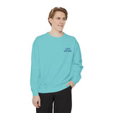 "Love Anyway" Royal Blue Embroidered Pocket Square Unisex Garment-Dyed Sweatshirt