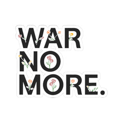 War No More Floral Kiss-Cut Sticker