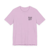 "Peace Can't Wait" Embroidered Unisex Jersey Short Sleeve Tee