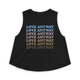 "Love Anyway" Vintage Waterfall Women's Crop Top