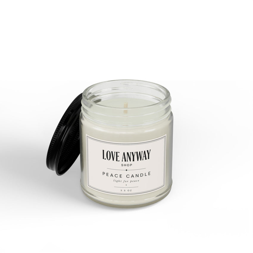 Peace Candle with Black Lid