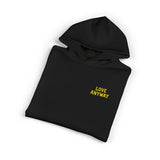 "Love Anyway" Gold Embroidered Relaxed Hoodie
