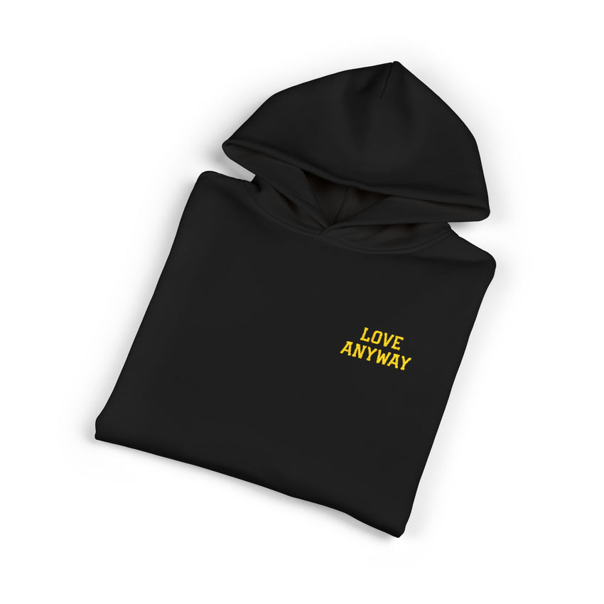 "Love Anyway" Gold Embroidered Relaxed Hoodie