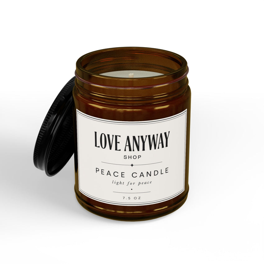Peace Candle with Black Lid