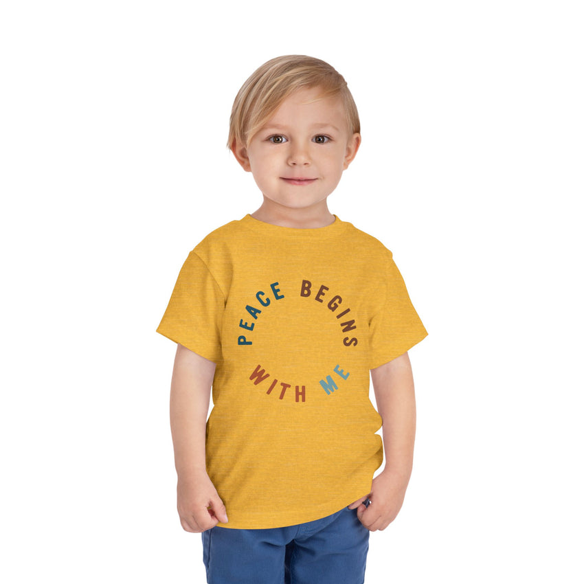 "Peace Begins With Me" Toddler Short Sleeve Tee