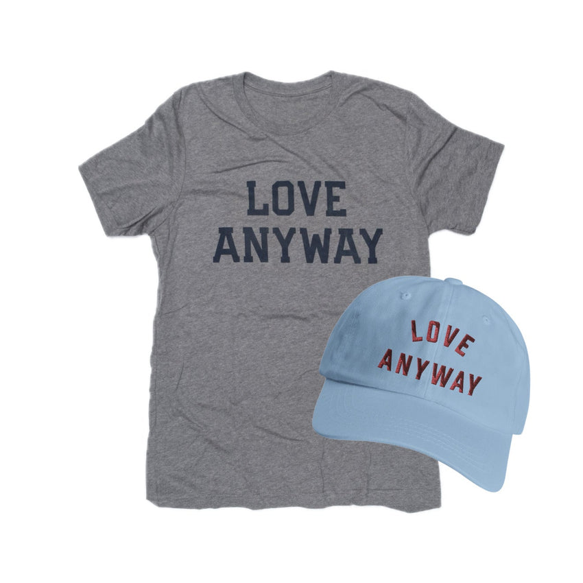 "Love Anyway" Heather Shirt & Embroidered Hat
