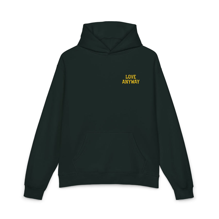 "Love Anyway" Gold Embroidered Relaxed Hoodie