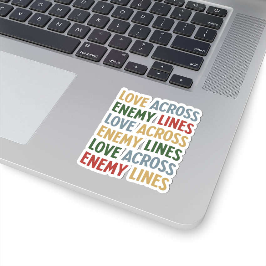 "Love Across Enemy Lines" Kiss-Cut Sticker
