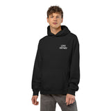 "Love Anyway" White Embroidered Relaxed Hoodie