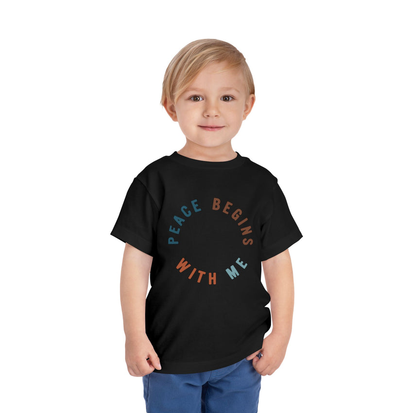 "Peace Begins With Me" Toddler Short Sleeve Tee