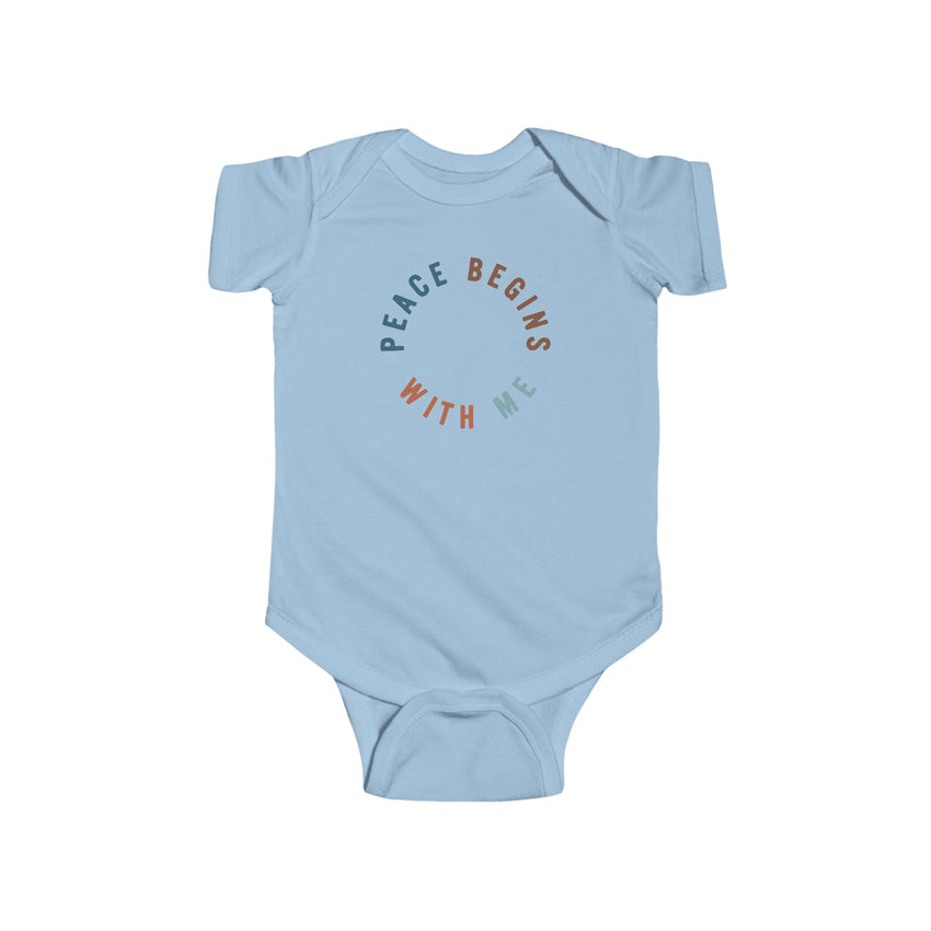 "Peace Begins With Me" Infant Fine Jersey Bodysuit
