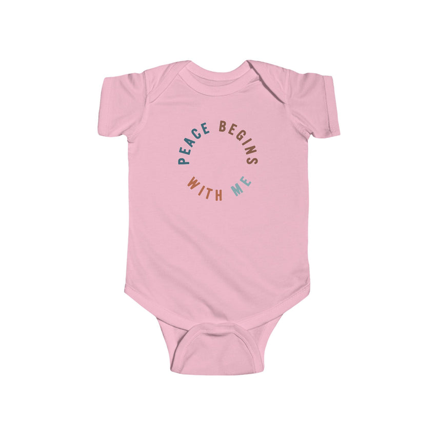 "Peace Begins With Me" Infant Fine Jersey Bodysuit