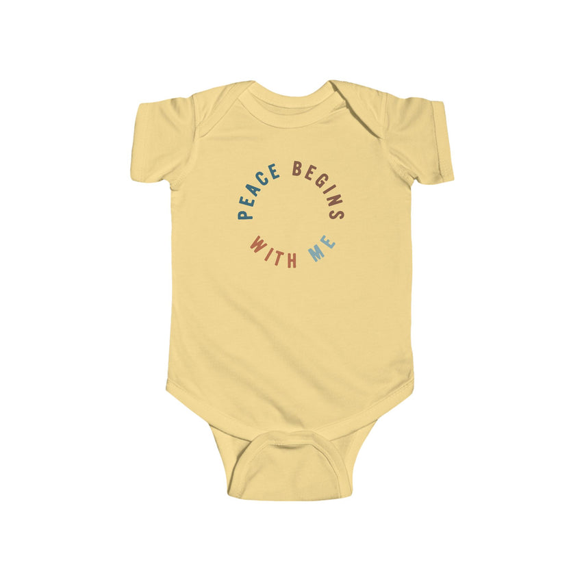 "Peace Begins With Me" Infant Fine Jersey Bodysuit