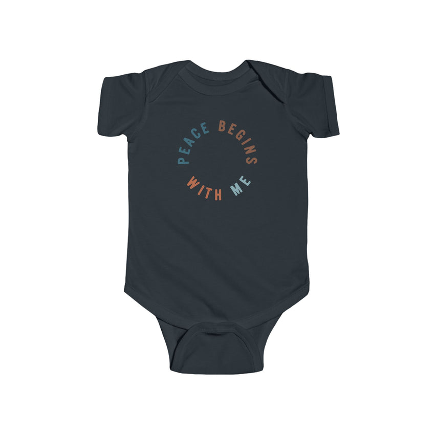 "Peace Begins With Me" Infant Fine Jersey Bodysuit