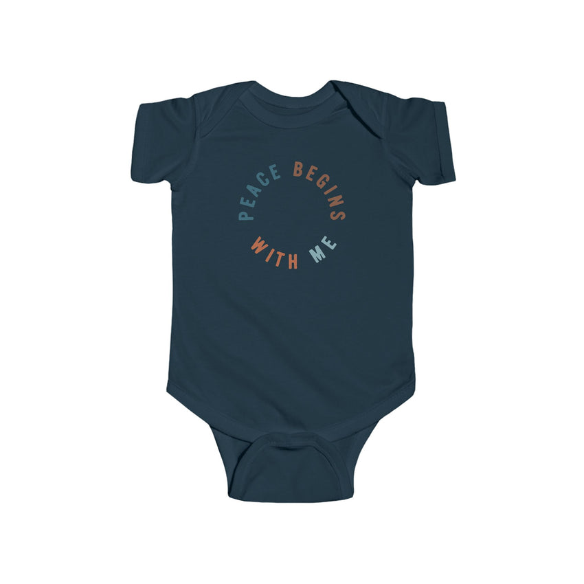 "Peace Begins With Me" Infant Fine Jersey Bodysuit