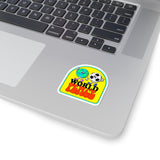World Peace World and Soccer Ball Arch Kiss-Cut Stickers