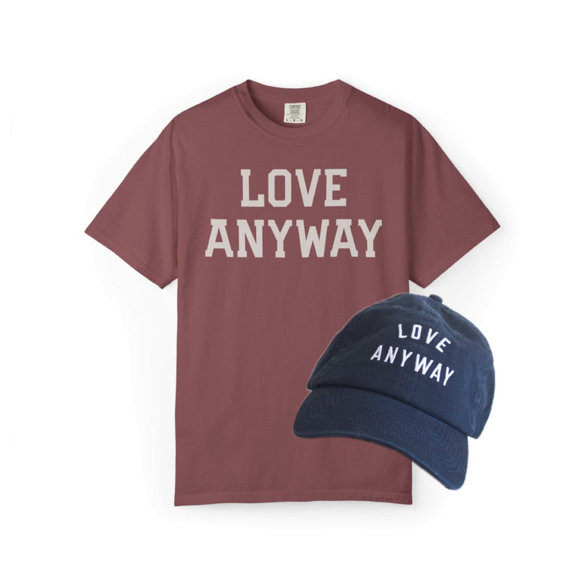 "Love Anyway" Navy Hat & Heavyweight Shirt Bundle