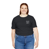 "Peace Can't Wait" Embroidered Unisex Jersey Short Sleeve T-Shirt
