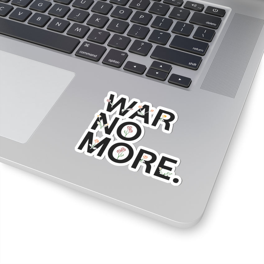 War No More Floral Kiss-Cut Sticker