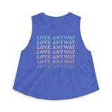 "Love Anyway" Vintage Waterfall Women's Crop Top