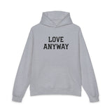 "Love Anyway" Black Embroidered Relaxed Hoodie