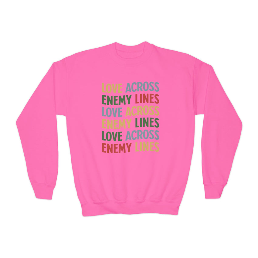 "Love Across Enemy Lines" Youth Crewneck Sweatshirt
